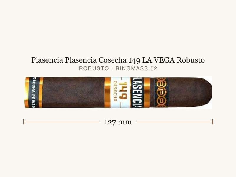 Plasencia Plasencia Cosecha 149 LA VEGA Robusto, Maßangaben: Länge 127 mm, Ringmaß 52