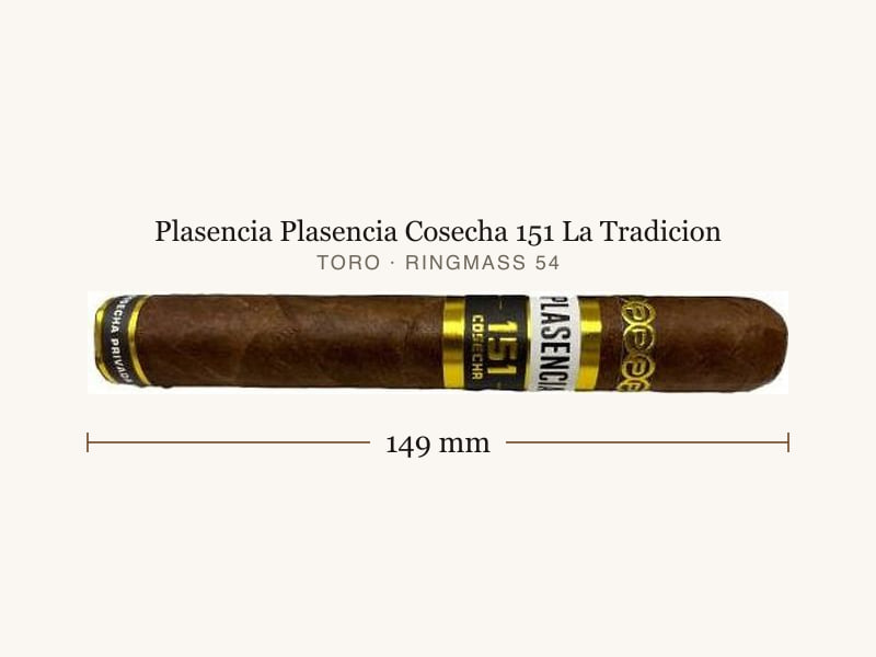 Plasencia Plasencia Cosecha 151 La Tradicion, Maßangaben: Länge 149 mm, Ringmaß 54