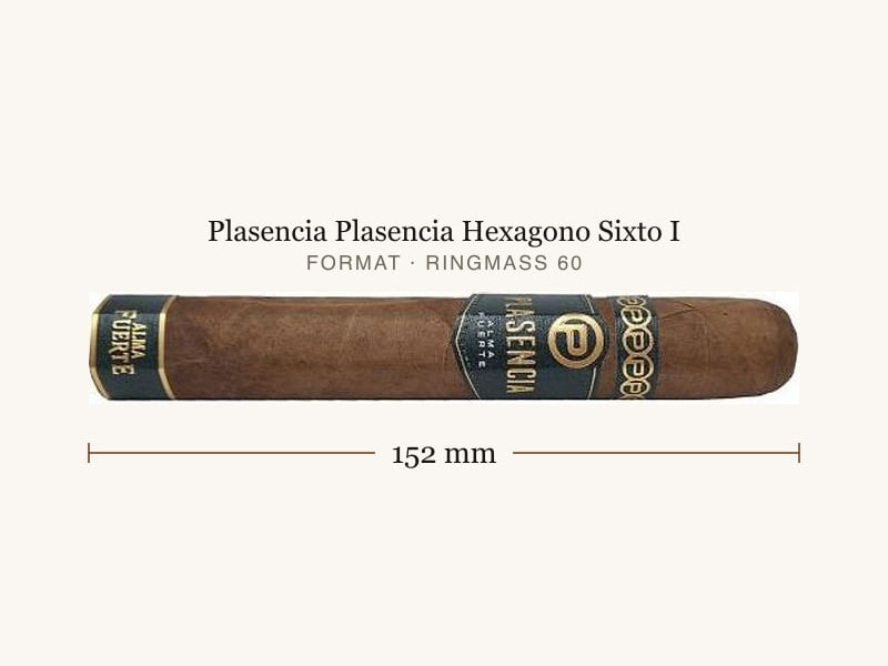Plasencia Plasencia Hexagono Sixto I, Maßangaben: Länge 152 mm, Ringmaß 60