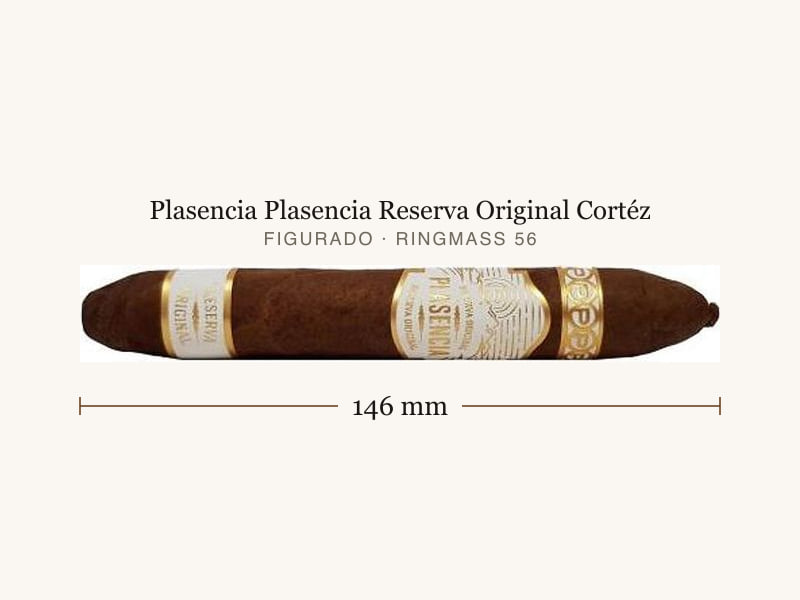 Plasencia Plasencia Reserva Original Cortéz, Maßangaben: Länge 146 mm, Ringmaß 56