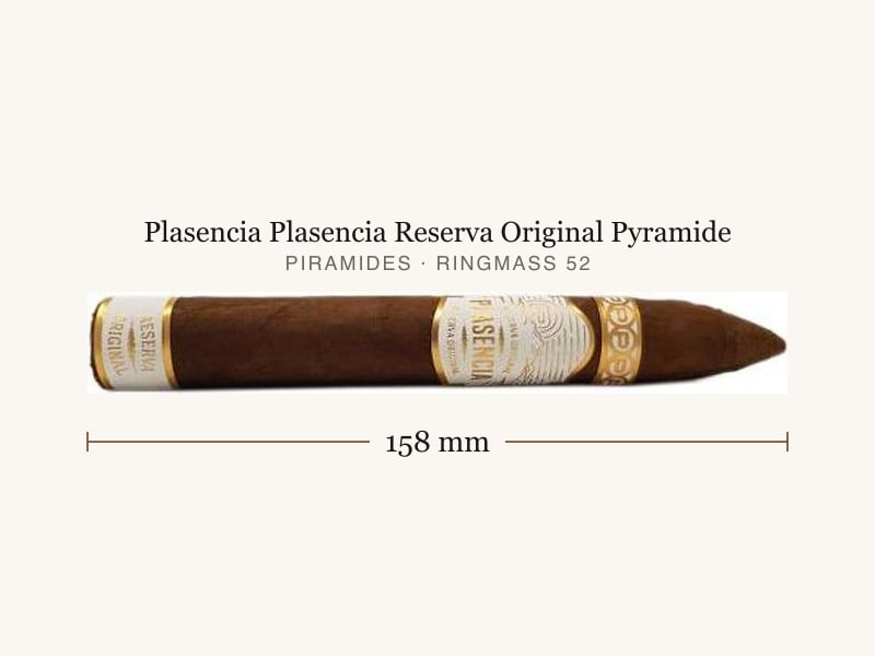Plasencia Plasencia Reserva Original Pyramide, Maßangaben: Länge 158 mm, Ringmaß 52