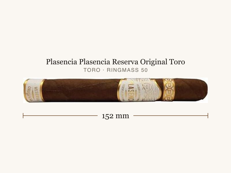 Plasencia Plasencia Reserva Original Toro, Maßangaben: Länge 152 mm, Ringmaß 50