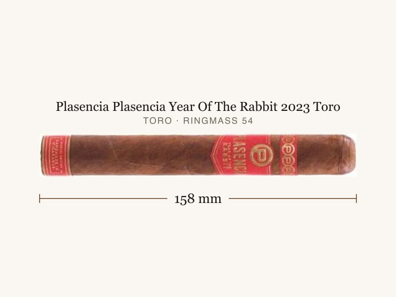 Plasencia Plasencia Year Of The Rabbit 2023 Toro, Maßangaben: Länge 158 mm, Ringmaß 54