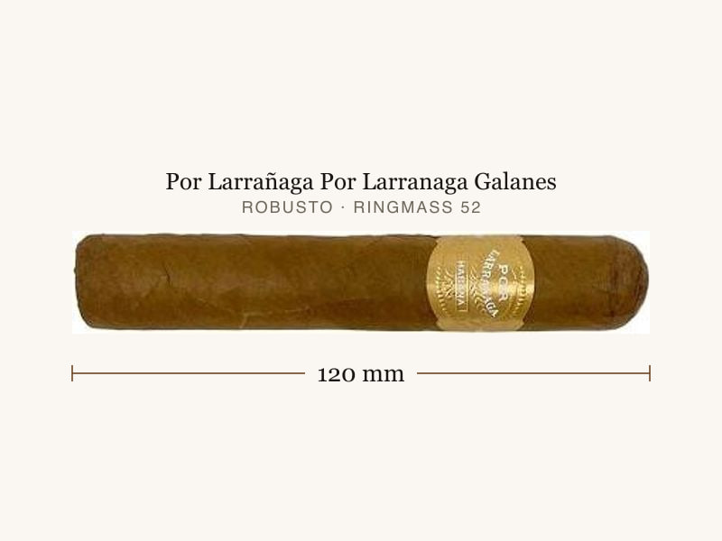 Por Larrañaga Por Larranaga Galanes, Maßangaben: Länge 120 mm, Ringmaß 52