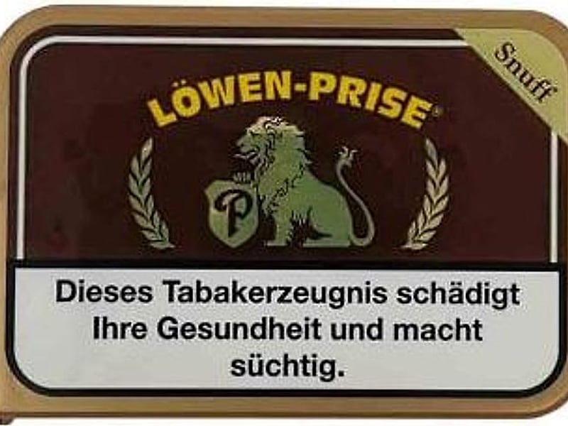 Ohne Marke Pöschl's Löwenprise Snuff, Detailansicht
