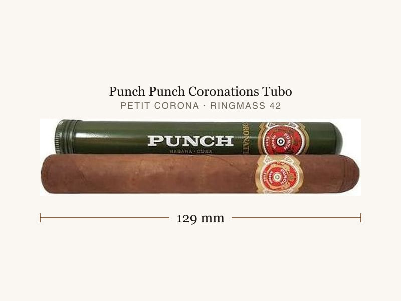 Punch Punch Coronations Tubo, Maßangaben: Länge 129 mm, Ringmaß 42