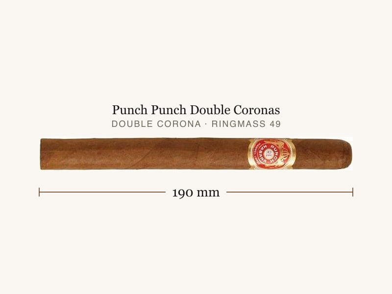 Punch Punch Double Coronas, Maßangaben: Länge 190 mm, Ringmaß 49