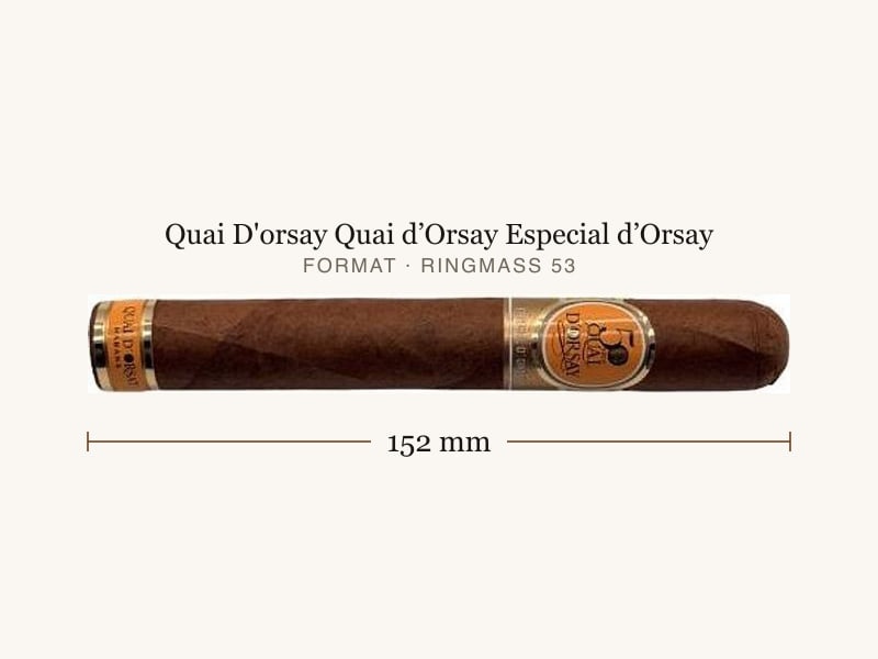 Quai D'orsay Quai d’Orsay Especial d’Orsay, Maßangaben: Länge 152 mm, Ringmaß 53