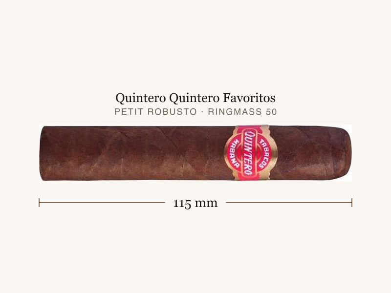Quintero Quintero Favoritos, Maßangaben: Länge 115 mm, Ringmaß 50