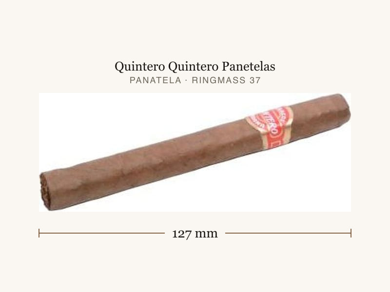 Quintero Quintero Panetelas, Maßangaben: Länge 127 mm, Ringmaß 37