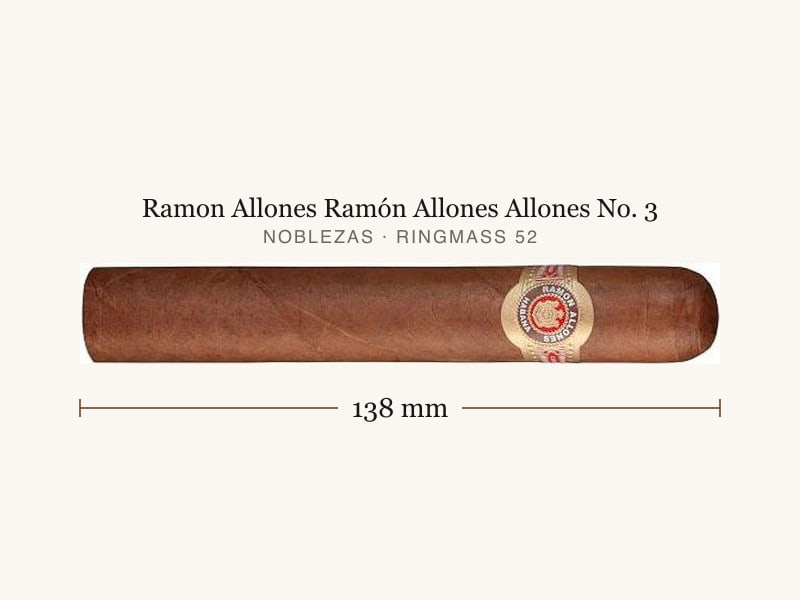 Ramon Allones Ramón Allones Allones No. 3, Maßangaben: Länge 138 mm, Ringmaß 52