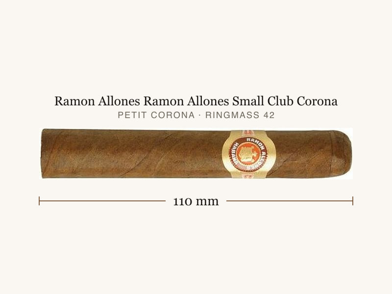 Ramon Allones Ramon Allones Small Club Corona, Maßangaben: Länge 110 mm, Ringmaß 42