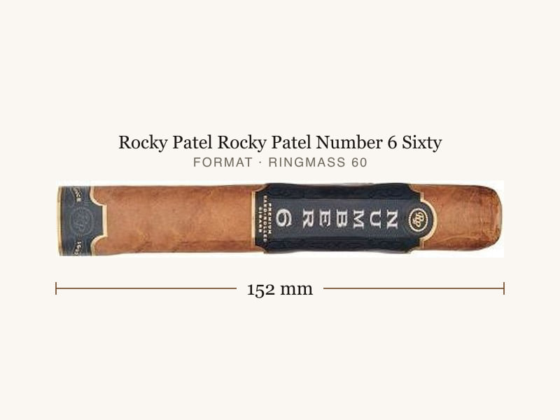 Rocky Patel Rocky Patel Number 6 Sixty, Maßangaben: Länge 152 mm, Ringmaß 60