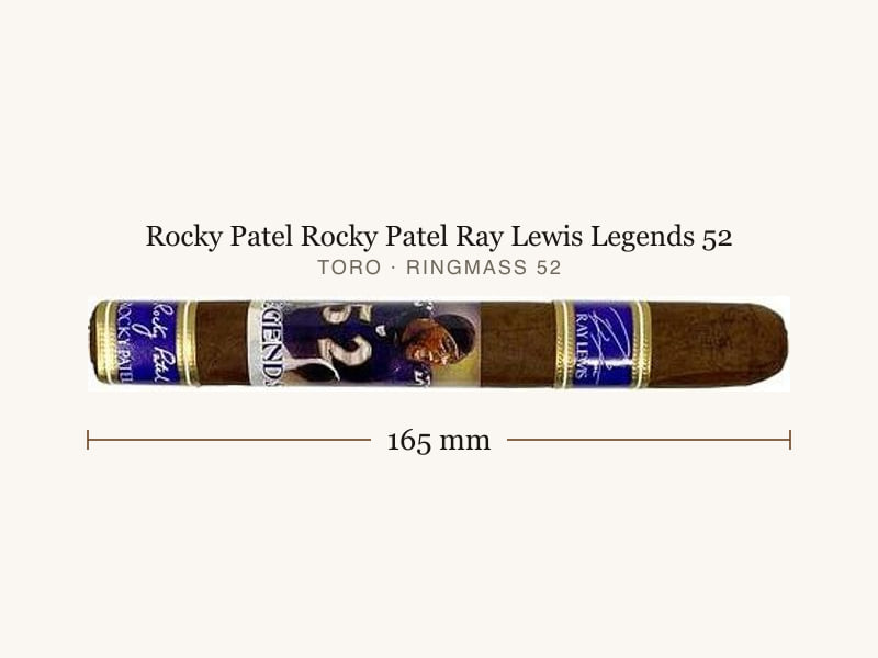 Rocky Patel Rocky Patel Ray Lewis Legends 52, Maßangaben: Länge 165 mm, Ringmaß 52