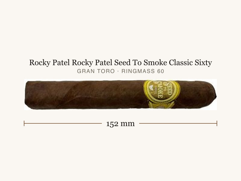 Rocky Patel Rocky Patel Seed To Smoke Classic Sixty, Maßangaben: Länge 152 mm, Ringmaß 60