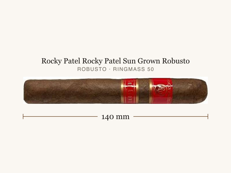 Rocky Patel Rocky Patel Sun Grown Robusto, Maßangaben: Länge 140 mm, Ringmaß 50