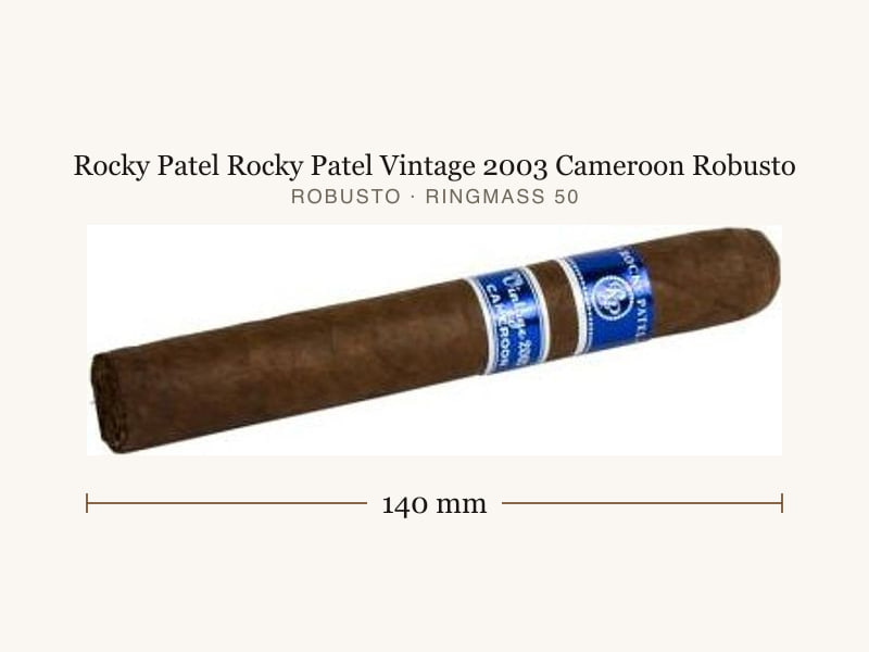 Rocky Patel Rocky Patel Vintage 2003 Cameroon Robusto, Maßangaben: Länge 140 mm, Ringmaß 50