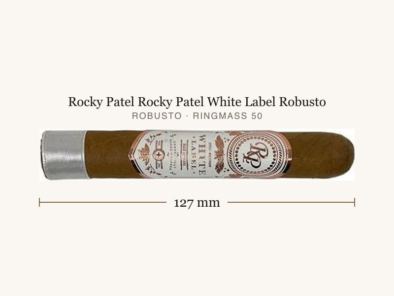 Rocky Patel Rocky Patel White Label Robusto, Maßangaben: Länge 127 mm, Ringmaß 50