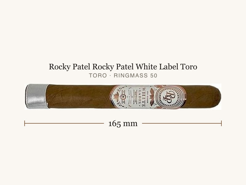 Rocky Patel Rocky Patel White Label Toro, Maßangaben: Länge 165 mm, Ringmaß 50