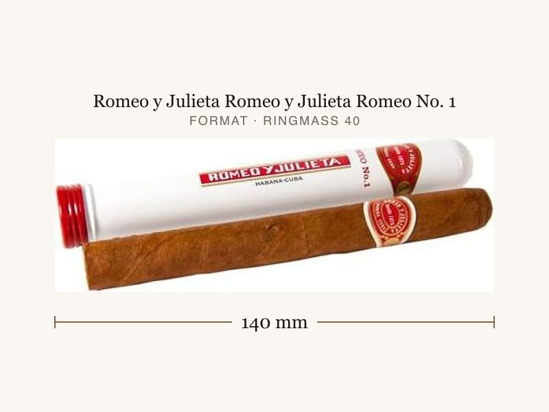 Romeo y Julieta Romeo y Julieta Romeo No. 1, Maßangaben: Länge 140 mm, Ringmaß 40