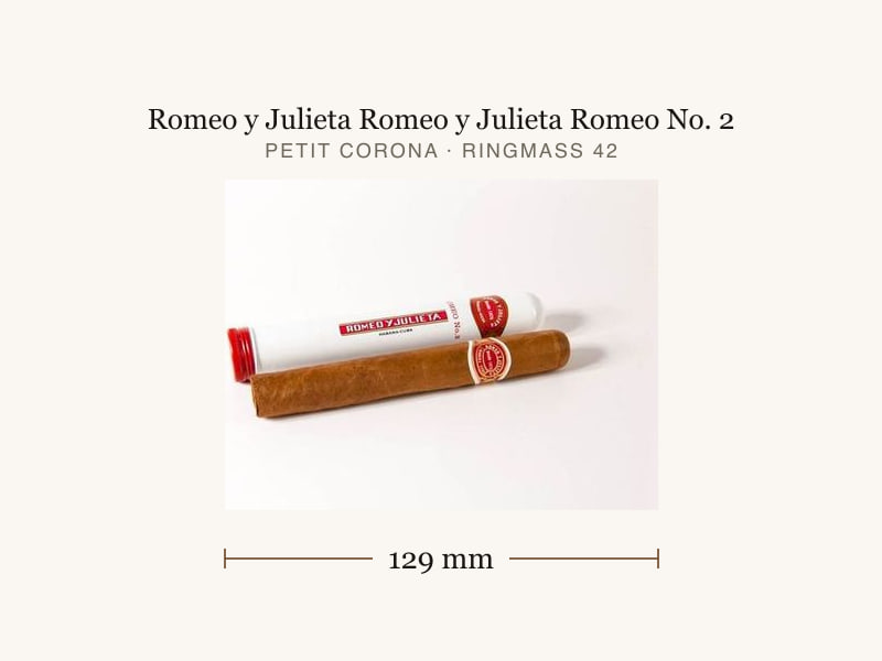 Romeo y Julieta Romeo y Julieta Romeo No. 2, Maßangaben: Länge 129 mm, Ringmaß 42