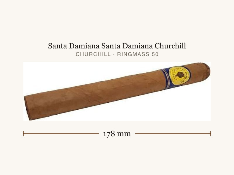 Santa Damiana Santa Damiana Churchill, Maßangaben: Länge 178 mm, Ringmaß 50