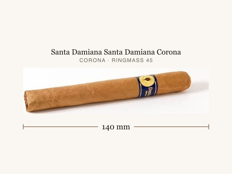 Santa Damiana Santa Damiana Corona, Maßangaben: Länge 140 mm, Ringmaß 45