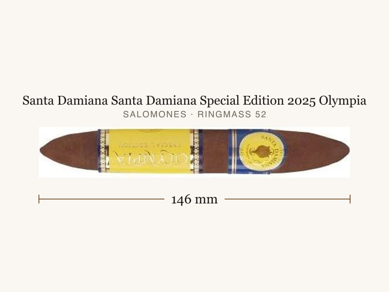 Santa Damiana Santa Damiana Special Edition 2025 Olympia, Maßangaben: Länge 146 mm, Ringmaß 52