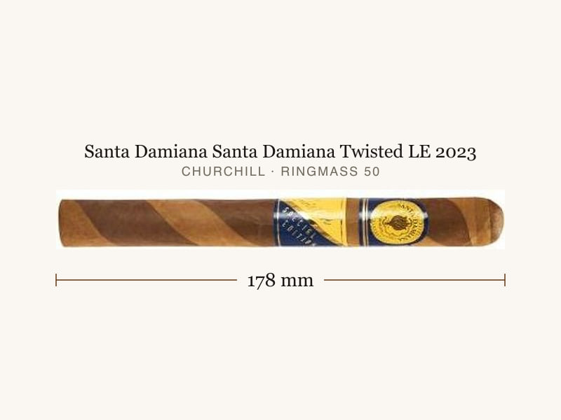 Santa Damiana Santa Damiana Twisted LE 2023, Maßangaben: Länge 178 mm, Ringmaß 50
