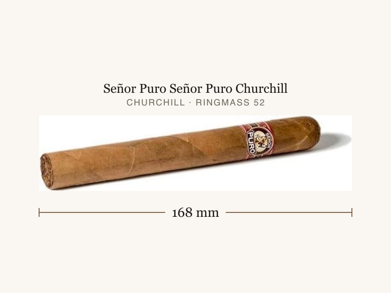 Señor Puro Señor Puro Churchill, Maßangaben: Länge 168 mm, Ringmaß 52