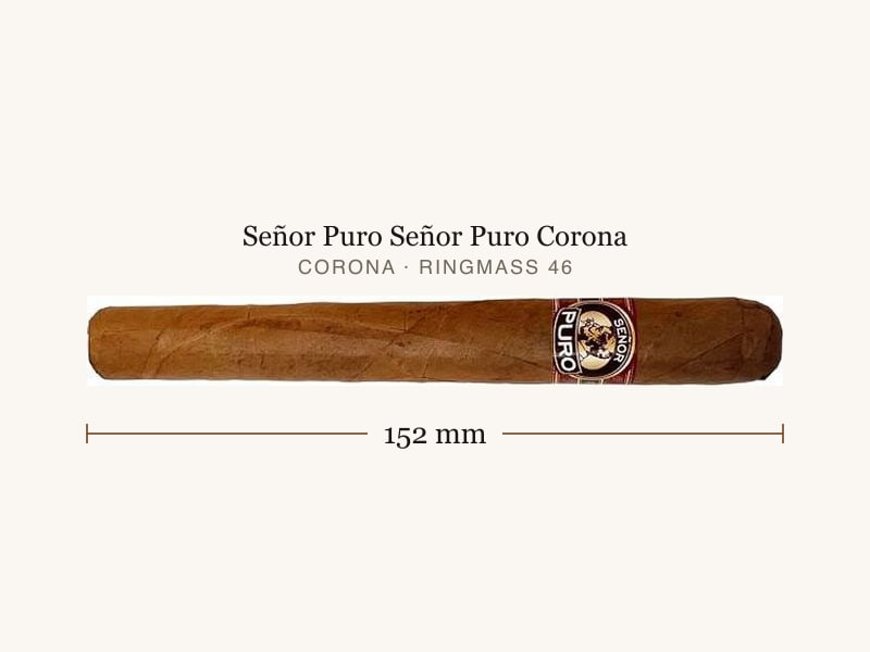 Señor Puro Señor Puro Corona, Maßangaben: Länge 152 mm, Ringmaß 46