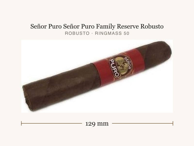 Señor Puro Señor Puro Family Reserve Robusto, Maßangaben: Länge 129 mm, Ringmaß 50