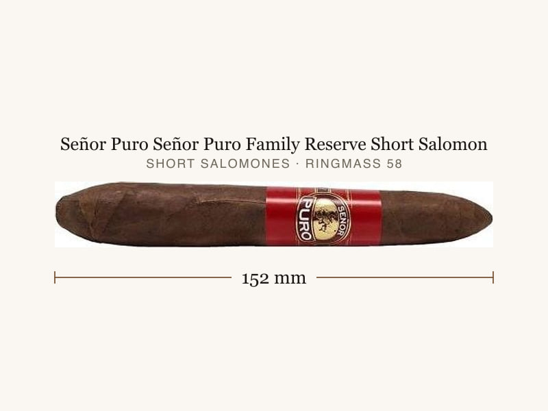 Señor Puro Señor Puro Family Reserve Short Salomon, Maßangaben: Länge 152 mm, Ringmaß 58