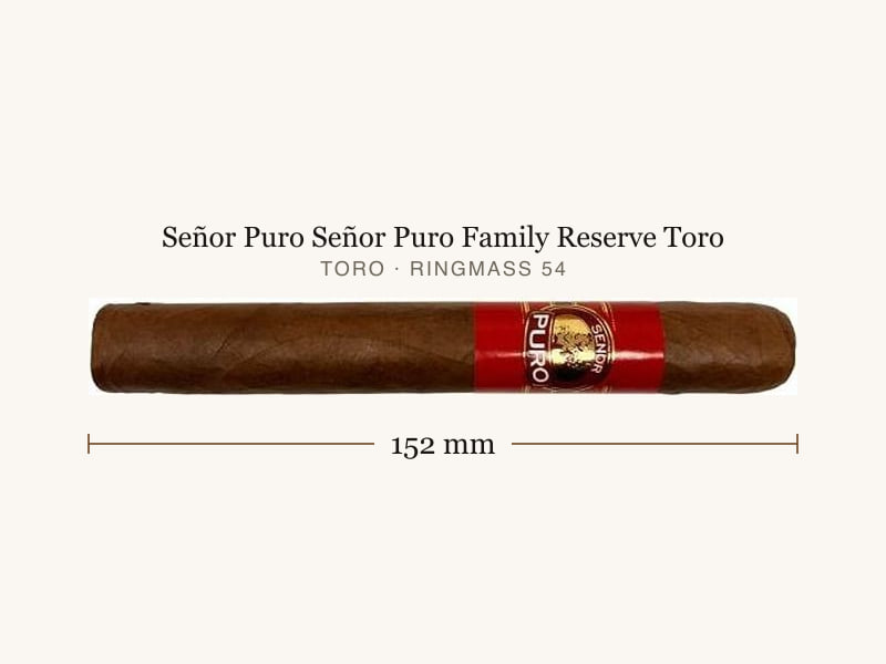 Señor Puro Señor Puro Family Reserve Toro, Maßangaben: Länge 152 mm, Ringmaß 54