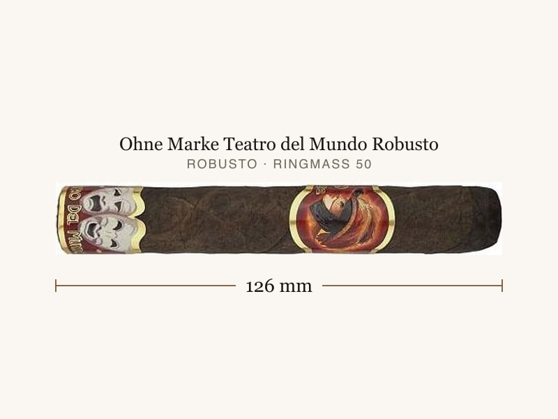Ohne Marke Teatro del Mundo Robusto, Maßangaben: Länge 126 mm, Ringmaß 50