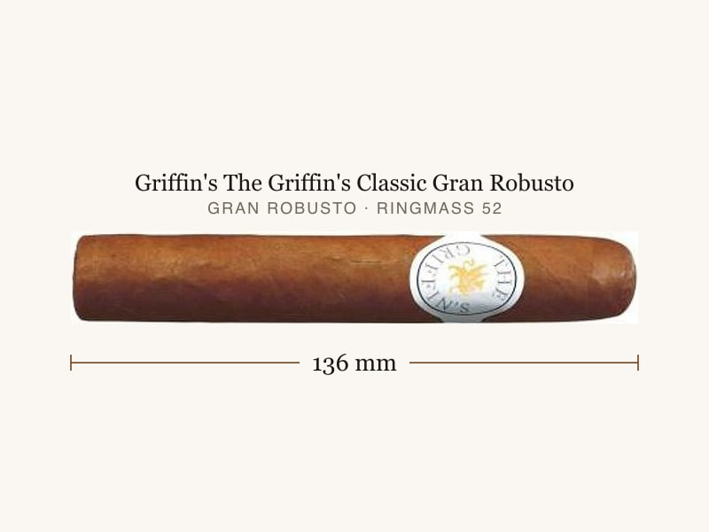 Griffin's The Griffin's Classic Gran Robusto, Maßangaben: Länge 136 mm, Ringmaß 52