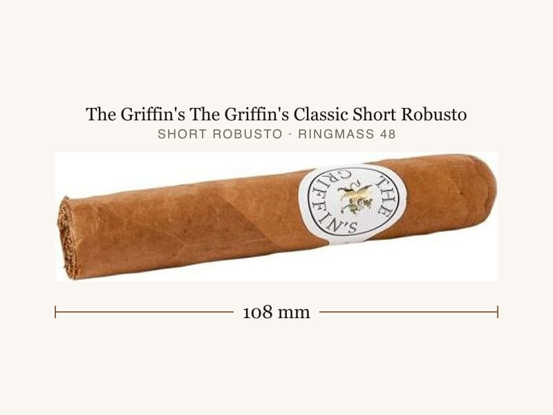 The Griffin's The Griffin's Classic Short Robusto, Maßangaben: Länge 108 mm, Ringmaß 48