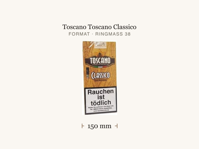 Toscano Toscano Classico, Maßangaben: Länge 150 mm, Ringmaß 38
