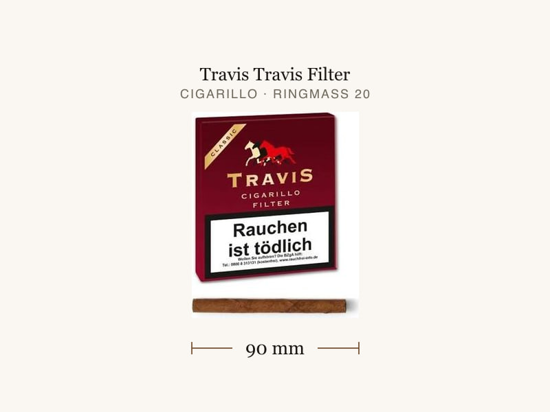 Travis Travis Filter, Maßangaben: Länge 90 mm, Ringmaß 20