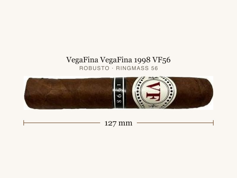 VegaFina VegaFina 1998 VF56, Maßangaben: Länge 127 mm, Ringmaß 56