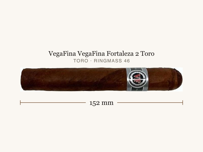 VegaFina VegaFina Fortaleza 2 Toro, Maßangaben: Länge 152 mm, Ringmaß 46