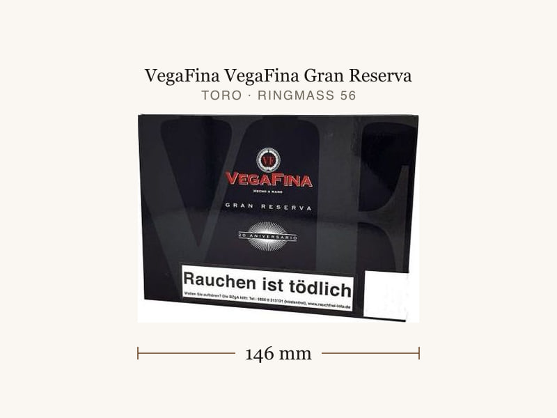 VegaFina VegaFina Gran Reserva, Maßangaben: Länge 146 mm, Ringmaß 56
