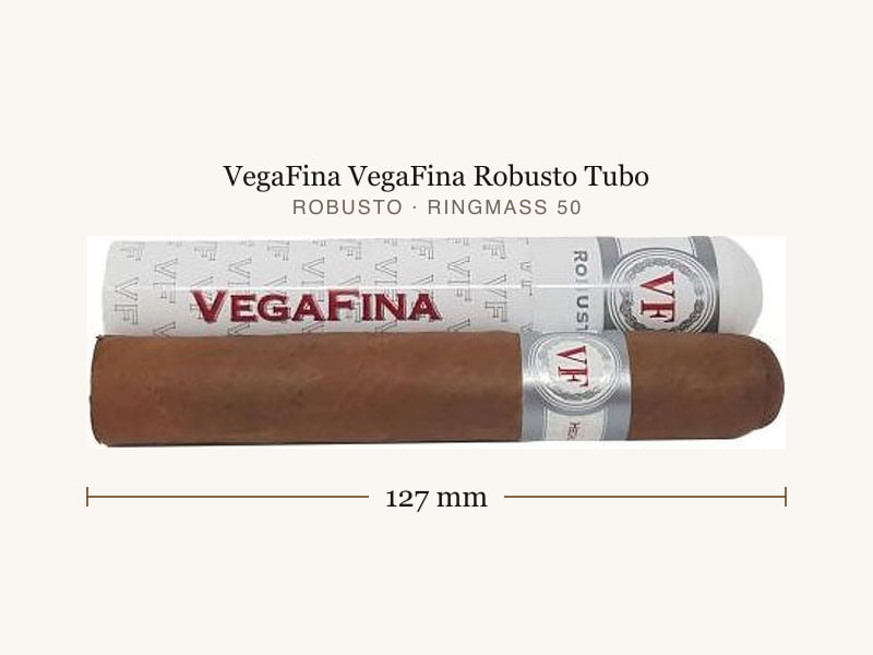 VegaFina VegaFina Robusto Tubo, Maßangaben: Länge 127 mm, Ringmaß 50