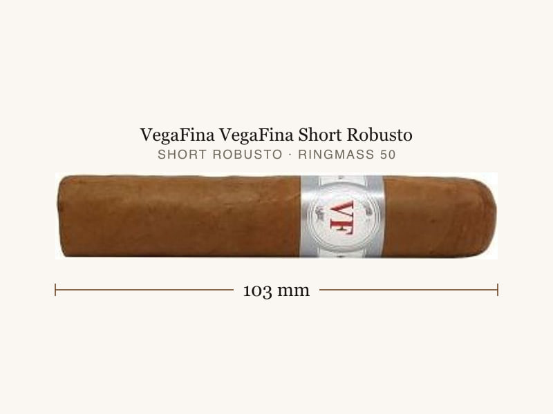 VegaFina VegaFina Short Robusto, Maßangaben: Länge 103 mm, Ringmaß 50