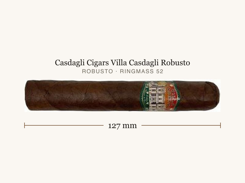 Casdagli Cigars Villa Casdagli Robusto, Maßangaben: Länge 127 mm, Ringmaß 52