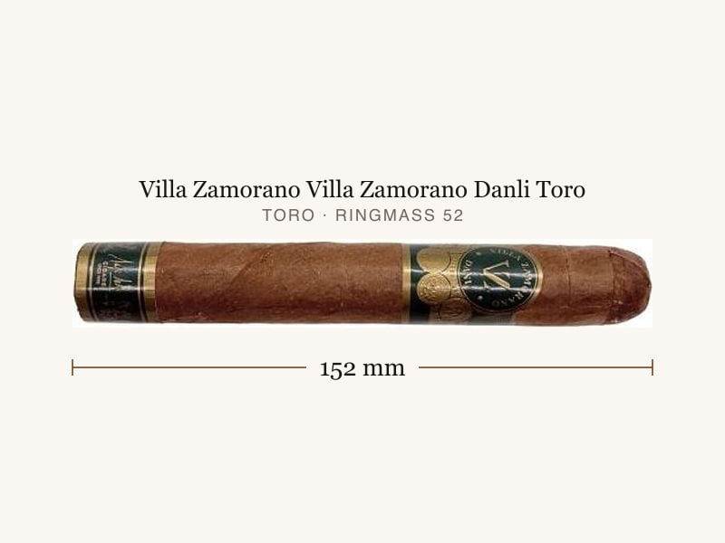 Villa Zamorano Villa Zamorano Danli Toro, Maßangaben: Länge 152 mm, Ringmaß 52