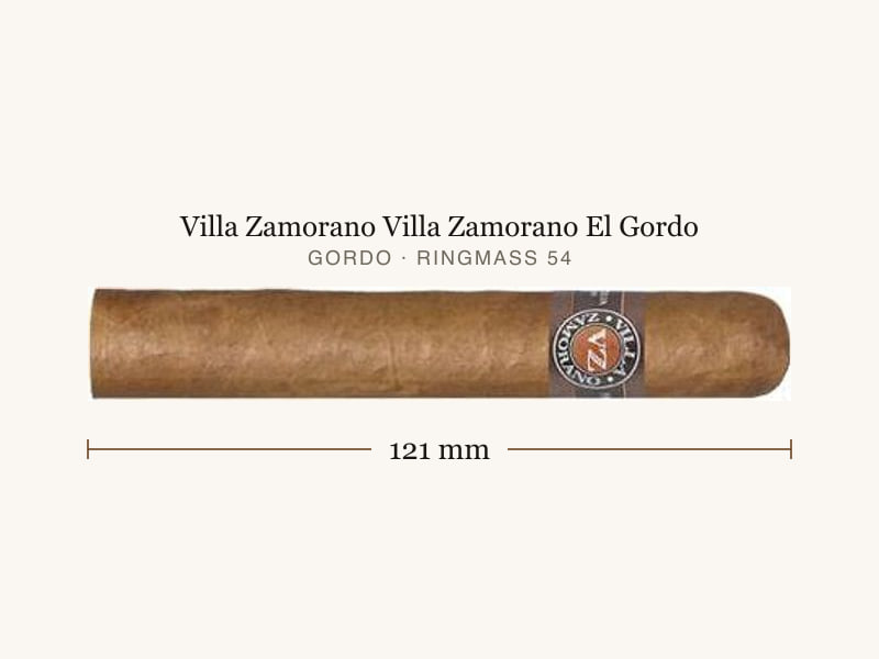 Villa Zamorano Villa Zamorano El Gordo, Maßangaben: Länge 121 mm, Ringmaß 54