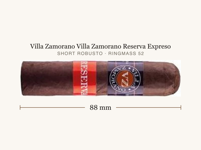 Villa Zamorano Villa Zamorano Reserva Expreso, Maßangaben: Länge 88 mm, Ringmaß 52