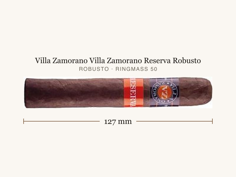 Villa Zamorano Villa Zamorano Reserva Robusto, Maßangaben: Länge 127 mm, Ringmaß 50