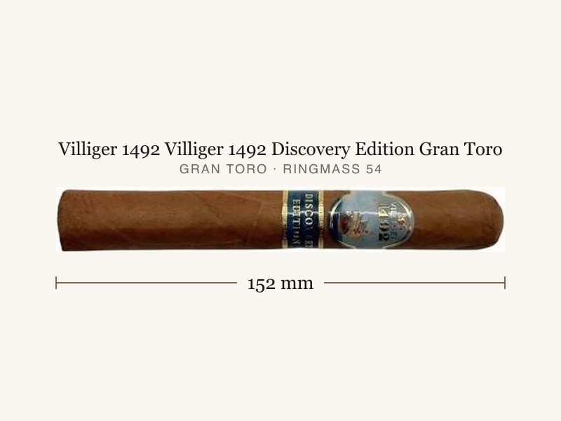 Villiger 1492 Villiger 1492 Discovery Edition Gran Toro, Maßangaben: Länge 152 mm, Ringmaß 54